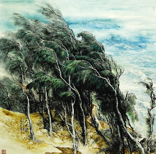 《大风歌》规格：180×180cm 入选全军美展1999年创作.png