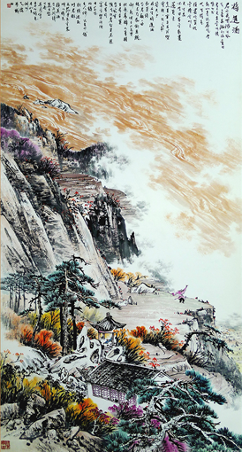 《将进酒》规格：98x180cm 2017年创作.png