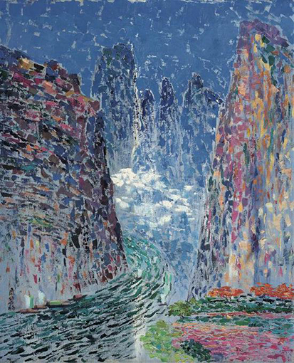 周碧初，《小三峡》，1984，布面油彩，79×60cm，艺术家家属收藏.jpg