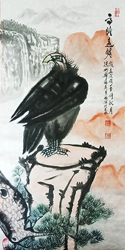 吴万福作品《高瞻远瞩》规格：136X69cm.jpg