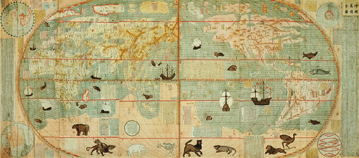 利玛窦 坤舆万国全图 168×382cm 南京博物院藏.jpg