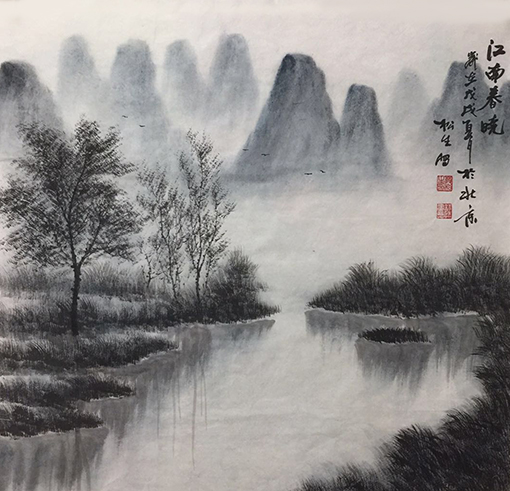 莫松生作品《江南春晓》规格：68x68cm.jpg
