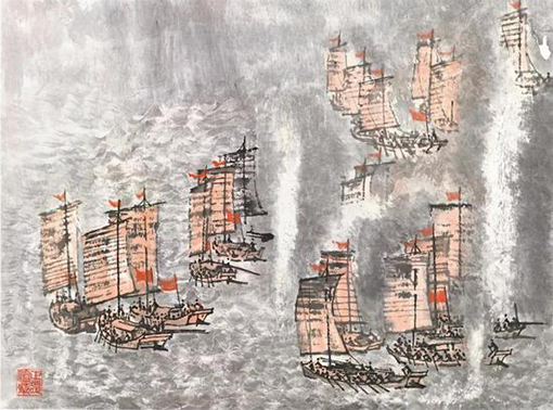 李可染《百万雄师过大江》局部.jpg