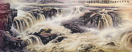 1557905442492111.jpg 安茂水作品1《流金染河山涛湧颂中华》.jpg