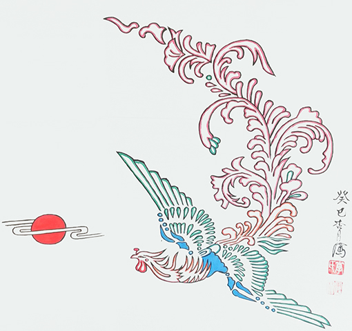 《丹凤朝阳》规格50cmx50cm.jpg