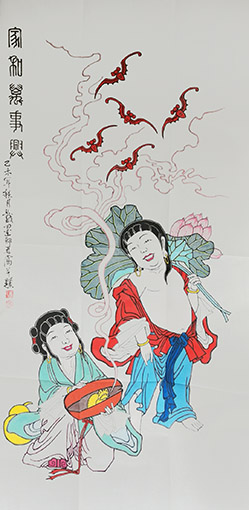 《家和万事兴》规格：138cmx70cm.jpg