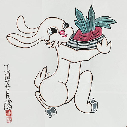 《小白兔》规格：50cmx50cm.jpg