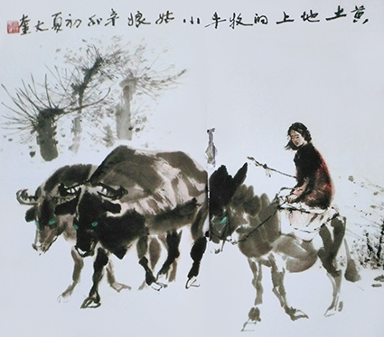 黄土地上的牧牛小姑娘.jpg