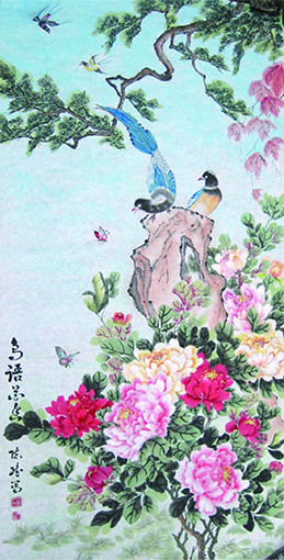 鸟语花香          136x68cm.jpg