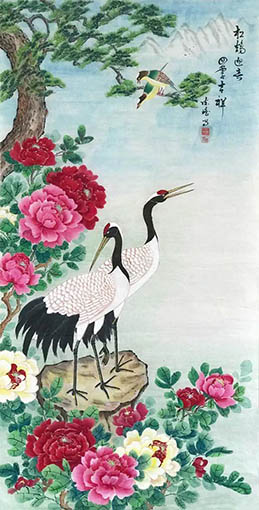 松鹤迎春 ·四季吉祥                       136x68cm.jpg