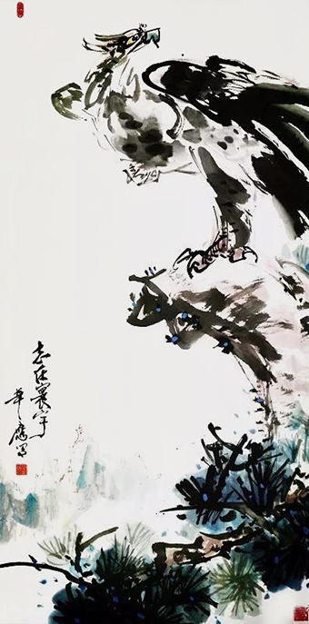 志在寰宇 华鹰 138×68cm 2001年.jpg