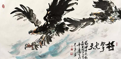 搏击云天 华鹰 136×68cm 2005年.jpg
