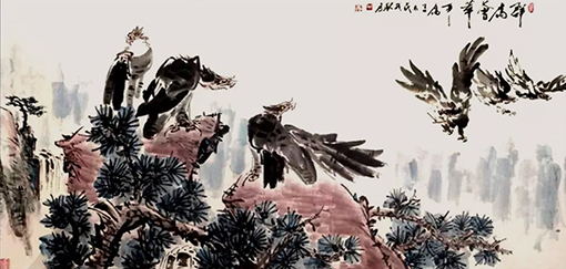 群英荟萃 华鹰 135×270cm 2018年9月为石家庄航空展览作.jpg