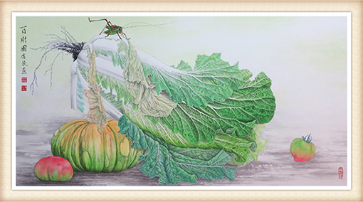 傅饶作品《百财图》 尺寸：170cmx92cm 价格：每平尺3600元.png