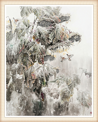 作品(九月阳光)2017年《白山黑水美丽四平》全国中国画作品展获优秀奖(最高奖) 尺寸：200cmx240cm 价格：面议.png