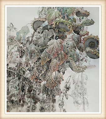 作品(九月阳光二)入选2018年神圣长白全国中国画作品展 尺寸：200cmx240cm 价格：面议.png