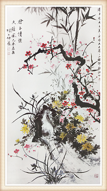 林大坤作品《君子情怀》尺寸：180cmx97cm 价格：每平尺11000元.png