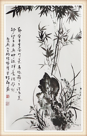 林大坤作品《兰竹春风》尺寸：168cmx96cm 价格：每平尺11000元.png