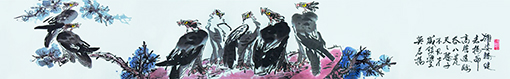 雄鹰之歌 百鹰图长卷局部 40×360cm.jpg