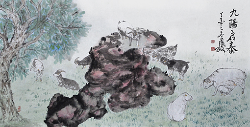 《九阳启泰》规格：138cmx69cm.jpg