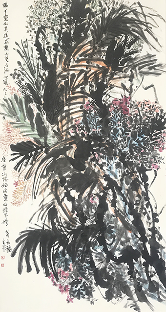 道金平作品《佛在灵山莫远求》规格：180cmx97cm.jpg