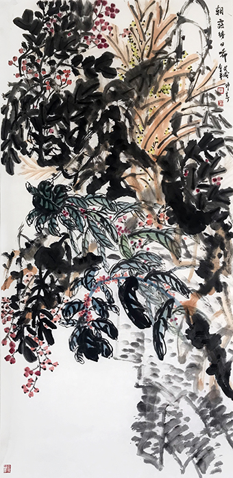道金平作品220《朝露待日晞》68x138cm,2018年。 .jpg