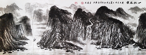 李发林作品《一帆风顺》180cmx70cm.jpg