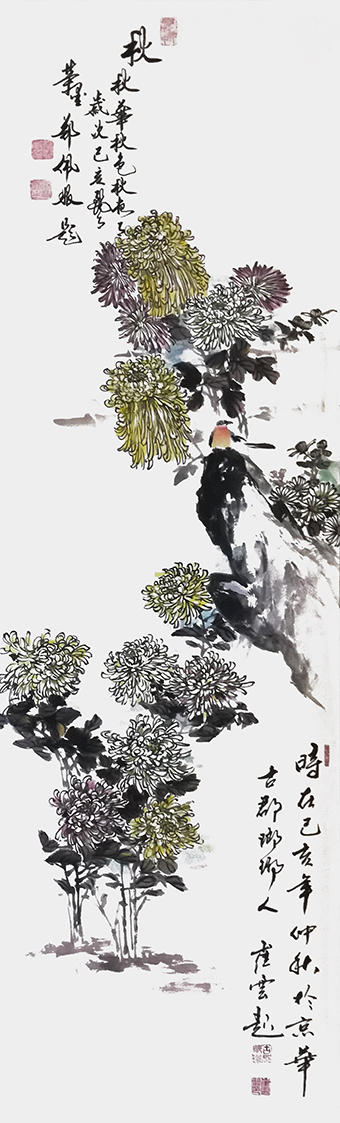 崔焕臻作品.秋《菊花》规格：48cmx180cm.jpg