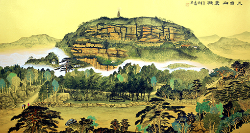 章庭钰作品《天台山紫凝》规格：180cmx96cm.jpg