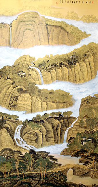 章庭钰作品《碧波连天》规格：180cmx96cm.jpg
