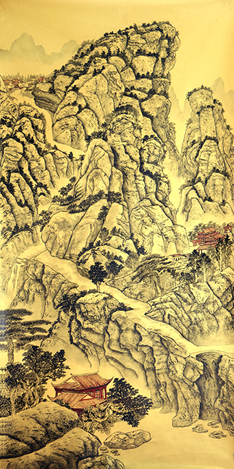章庭钰作品《人间之道能通天》规格：136cmx68cm.jpg