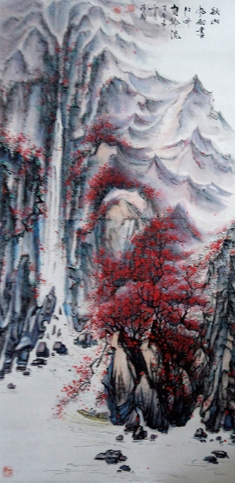 崔维国作品《秋山风雨画》.jpg