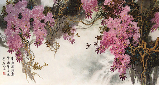苍龙腾瑞气 紫玉带春光98x180cm.jpg