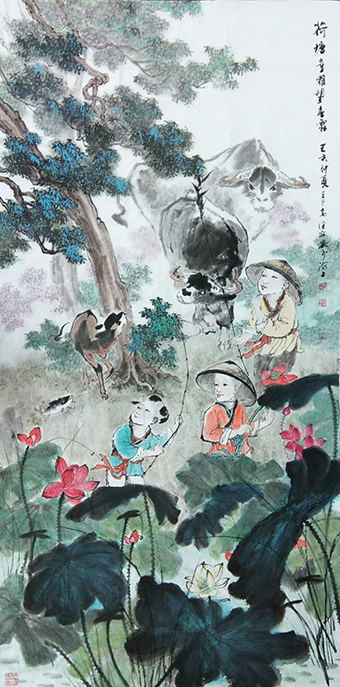 《清凉一夏》规格：138x69cm 乙亥仲夏.jpg