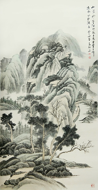 《夏云生嶂远》规格：102×53cm 癸已仲春.jpg