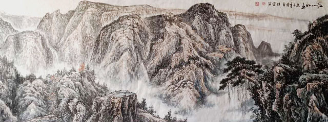 田传营作品《江山如画》规格：300x100cm.jpg