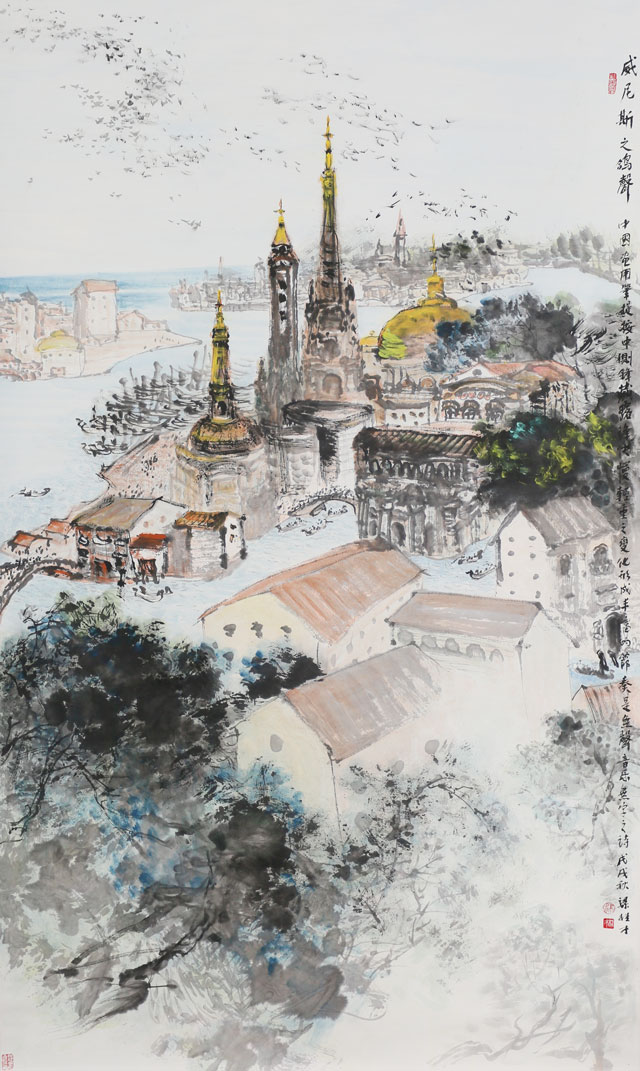 梁桂才作品《威尼斯之鸽声》.jpg