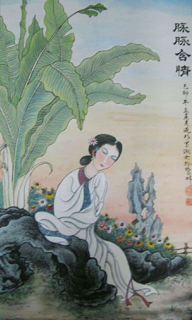 周乃山作品《脉脉含情》规格：138cmx70cm.jpg