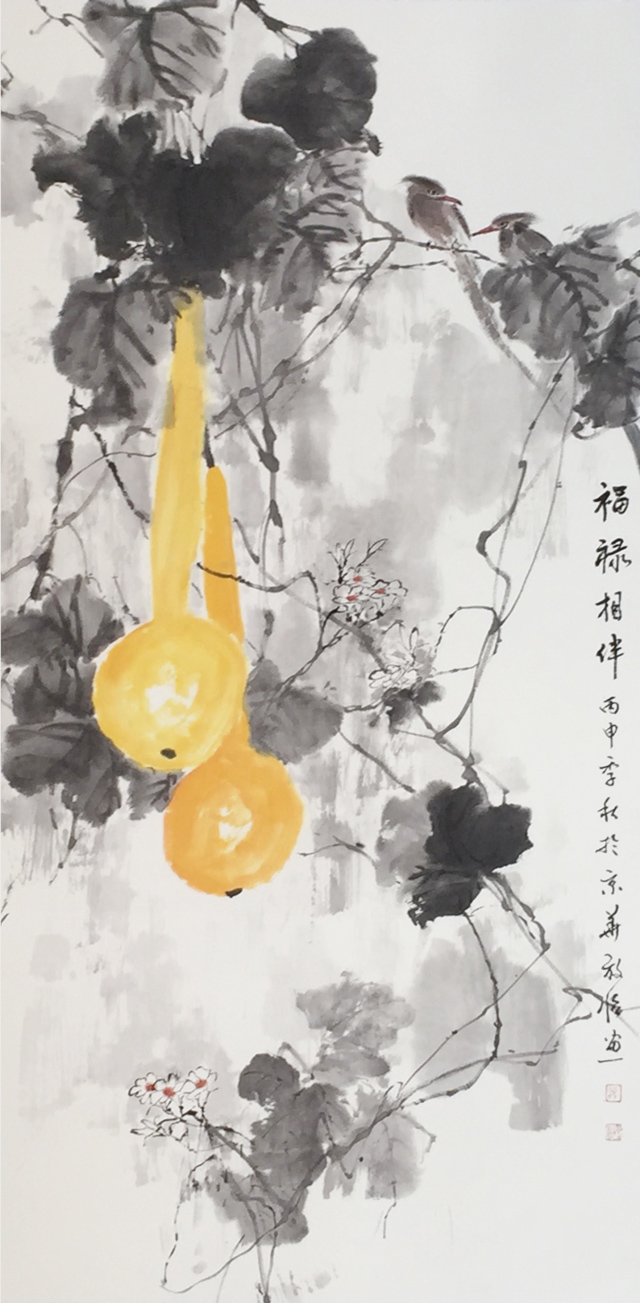 张放怡作品《福禄相伴》规格：68x136cm.jpg
