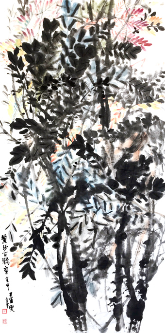 道金平作品192《黄沙百战穿金甲》68x138cm,2017年。.jpg