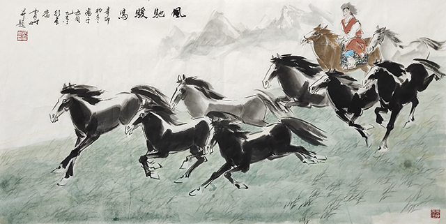 《风驰骏马》规格：69cmx137cm.JPG