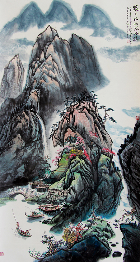 《狼牙山幽谷水镇》.JPG
