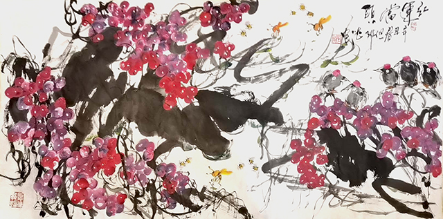 但维德作品《鸿运当头》规格：180x98cm.jpg