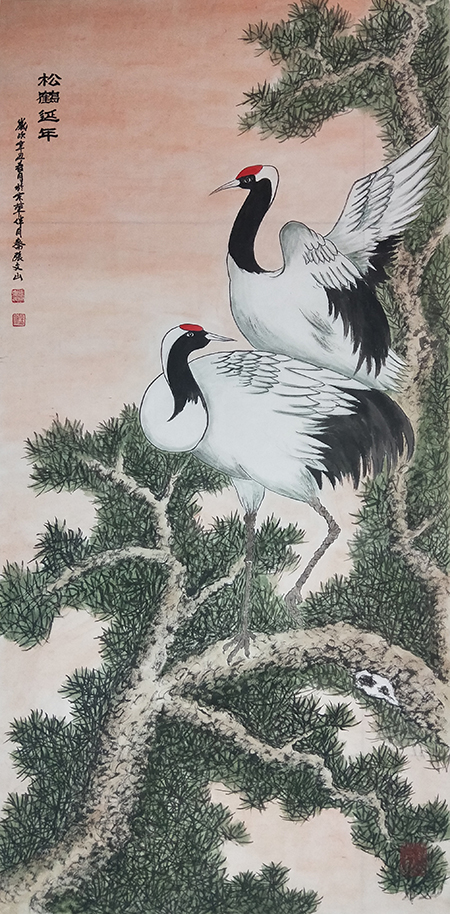 张文山作品《松鹤延年》.jpg