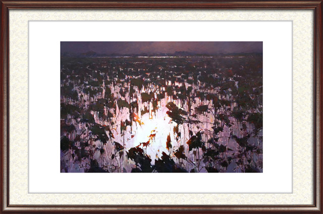 夏俊波作品：布面油画《秋荷》.jpg