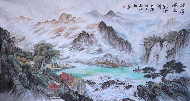 孙淑珍作品《磅礴瑰丽彩云间》.jpg