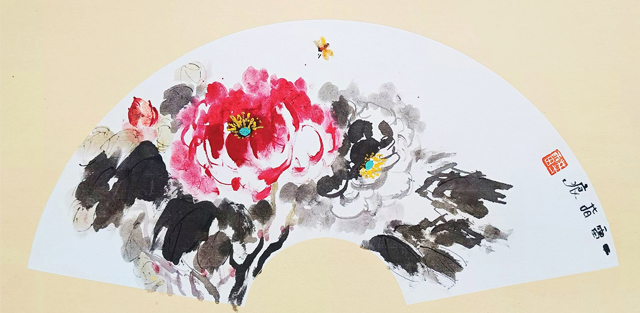 1784252177132697.jpg 林一雷作品《峨眉牡丹》(林氏画法技艺.指画).jpg