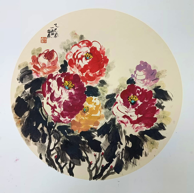 1784252208538864.jpg 林一雷作品《峨眉牡丹乃国色》(峨眉山指画,峨眉牡丹林氏画法技艺).jpg