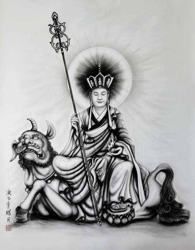 1784788573555859.jpg 张松柏作品8《地藏王菩萨》110Ⅹ160cm.jpg