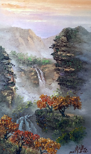 《鸿运金秋》规格：58×39cm 布面画心